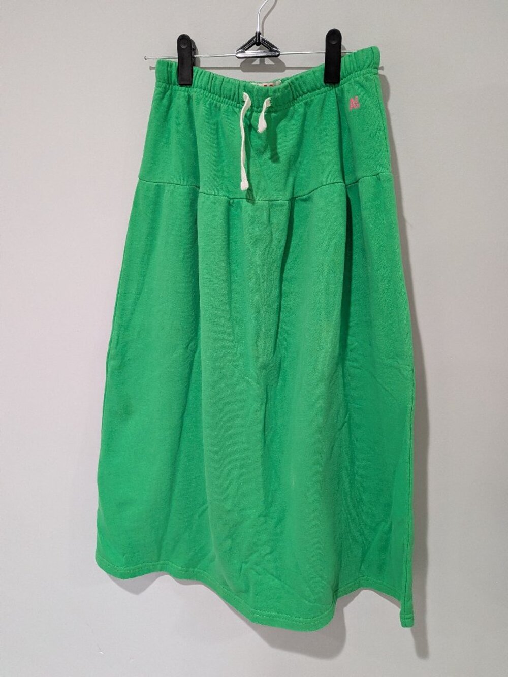 AO76 Belgium Kelly Green French Terry Sweatshirt Midi Skirt Girls Size 14